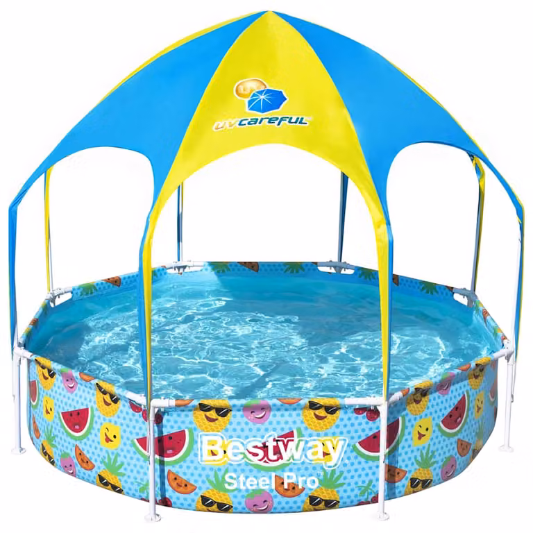 Piscina elevada Bestway Steel Pro rectangular multicolor con protección UV An/P/Al: 244 x 244 x 51 cm