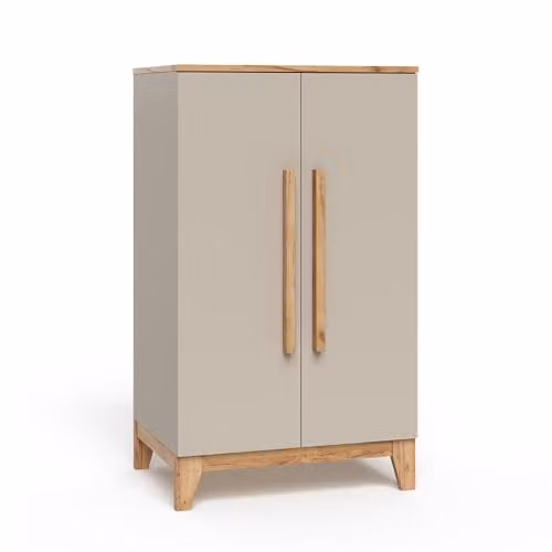 Armario infantil Malia de VitaliSpa en color beige y blanco con acabado mate, An/P/Al: 70 x 42,7 x 120 cm