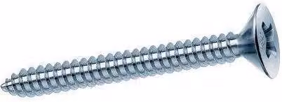 Tornillos autorroscantes y avellanados Mustad de metal galvanizado color plata con cabeza Phillips