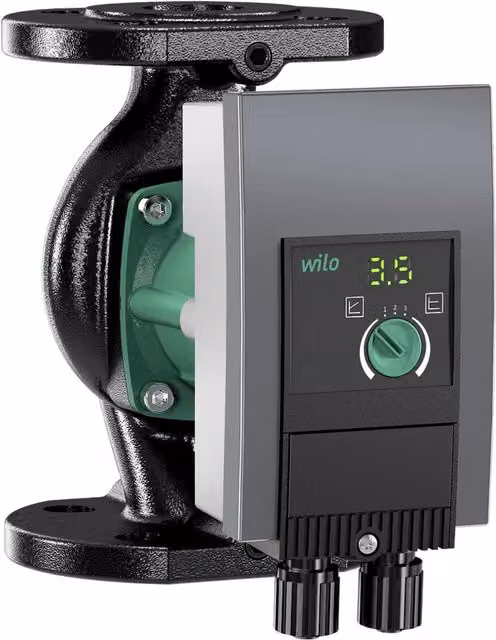Bomba de circulación Wilo Yonos Maxo 100/0,5-12 PN6 con bridas DN100 de 1550 W en color negro y acero inoxidable