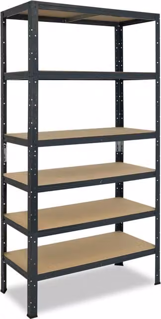 Estantería Shelfplaza de estilo industrial en color antracita con 6 baldas ajustables, An/P/Al: 110 x 60 x 230 cm