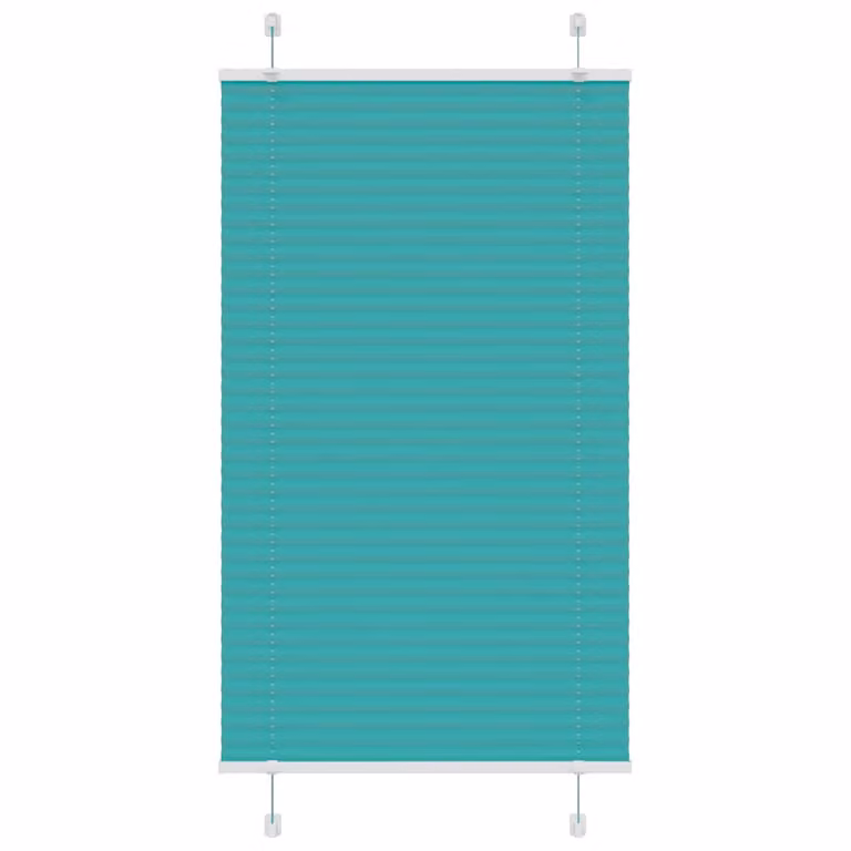 Estor Plisado Semitransparente vidaXL en Color Verde Petróleo de Poliéster An/Al: 74,4 x 100 cm