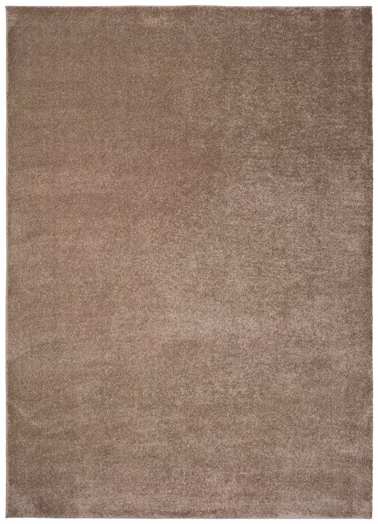 Alfombra de polipropileno Atticgo color beige con diseño liso y pelo mediano, An/P: 160 x 230 cm