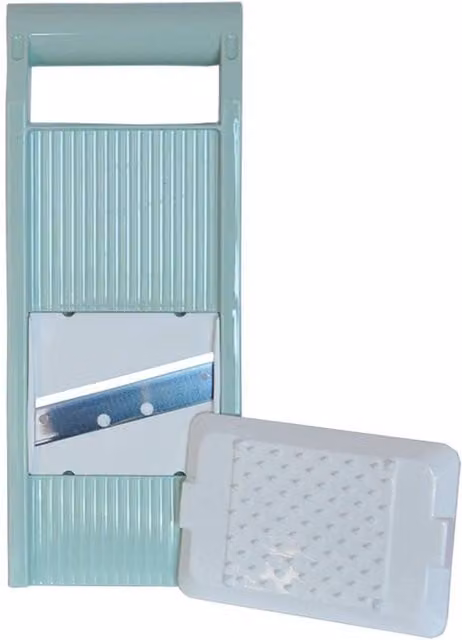 Cortador de verduras Affetta Verdura Art. 188 de RIGAMONTI en color blanco con protector de dedos y materiales de acero inoxidable y plástico