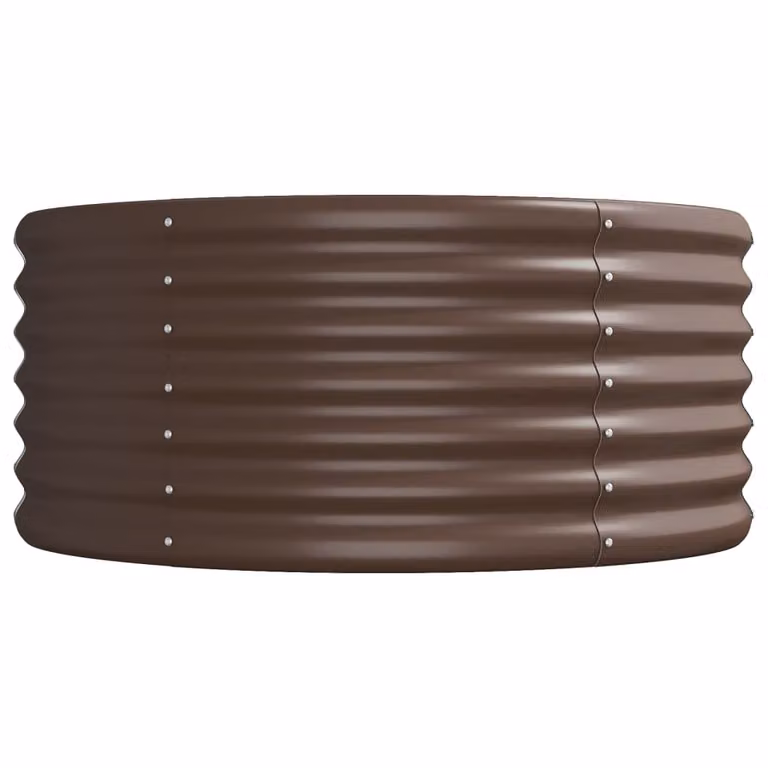 Jardinera arriate Syfax de acero galvanizado color marrón An/P/Al: 440 x 80 x 36 cm