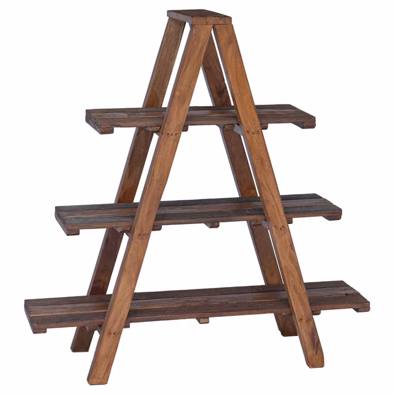 Estantería plegable de madera vidaXL en color marrón con estilo rústico An/P/Al: 79.5 x 35 x 112 cm