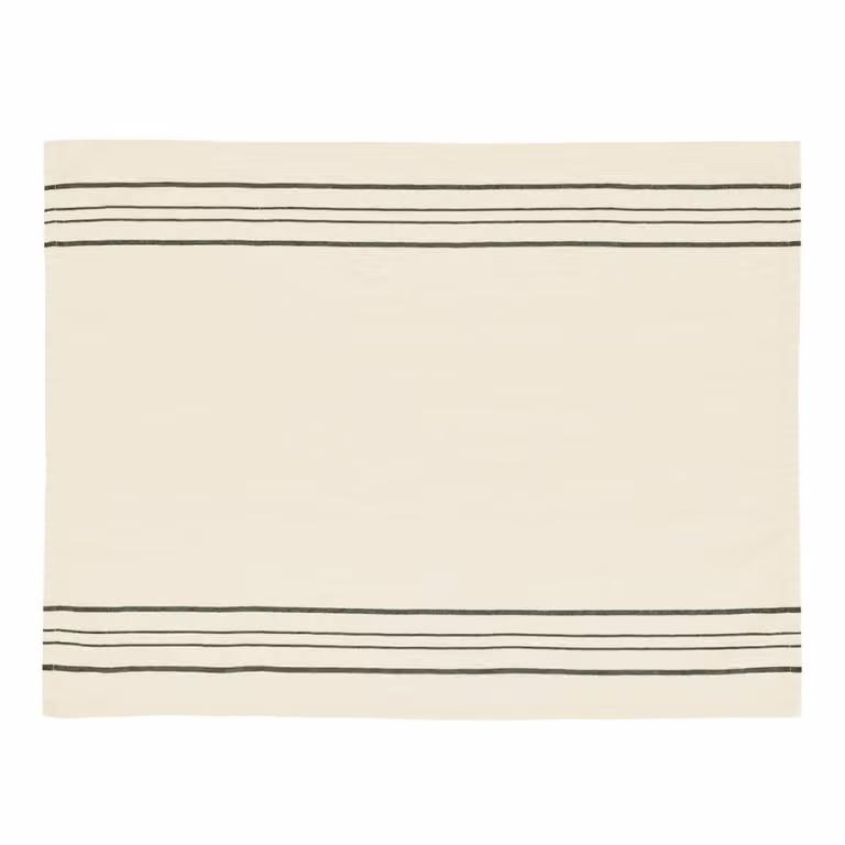 Set de 3 paños de cocina Sensei Maison de algodón y lino con diseño de rayas en colores marrón, rojo y beige, An/P: 50 x 70 cm