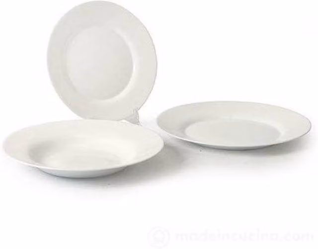 Servicio de mesa Toledo de Bormioli Rocco, 18 piezas, color blanco