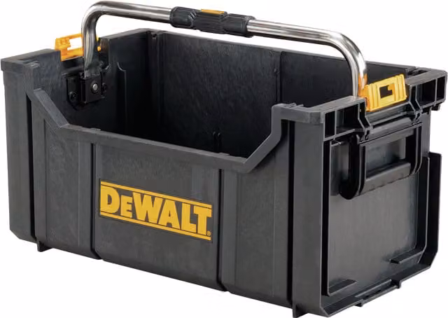 Caja de herramientas DeWalt Toughsystem DS450 en color negro con inserciones, fabricada en plástico y metal, An/P/Al: 59,7 x 48 x 60 cm