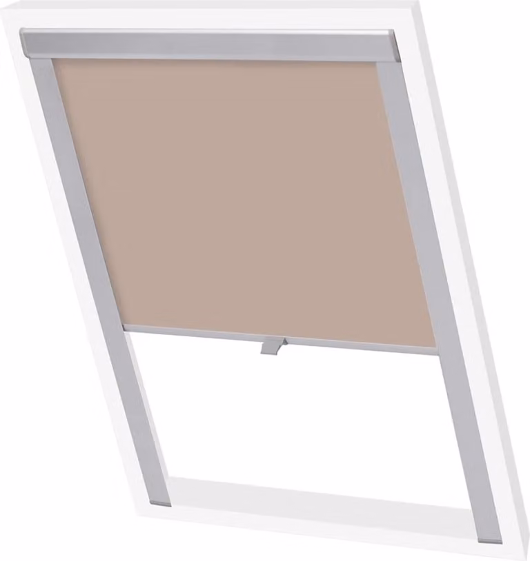 Persiana opaca enrollable Syfax beige de poliéster con aislamiento térmico An/P/Al: 77,3 x 39,6 x 1,0 cm