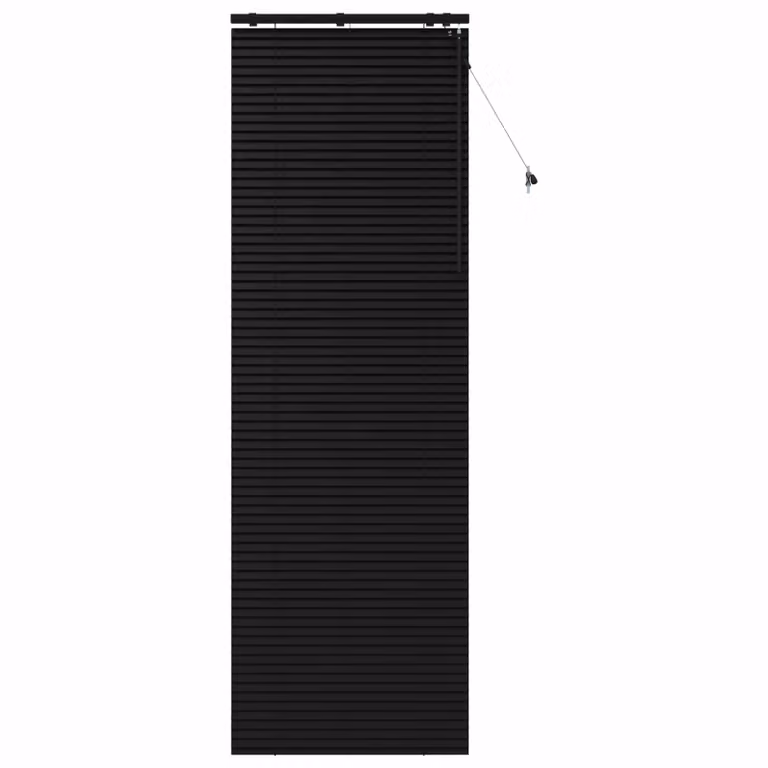 Persiana veneciana de madera vidaXL en negro, An: 85 cm, Al: 250 cm, 35 mm