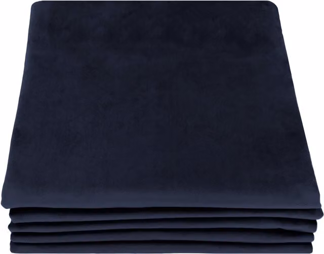Cortina opaca de terciopelo Moondream en azul y blanco, An/Al: 135 x 280 cm