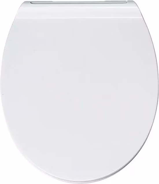 Tapa de WC Poseidon forma D en color blanco con sistema soft close y quick release