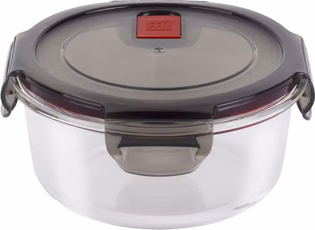 Recipiente de almacenaje hermético redondo Gusto de Zwilling en cristal de borosilicato transparente de 0,6 l