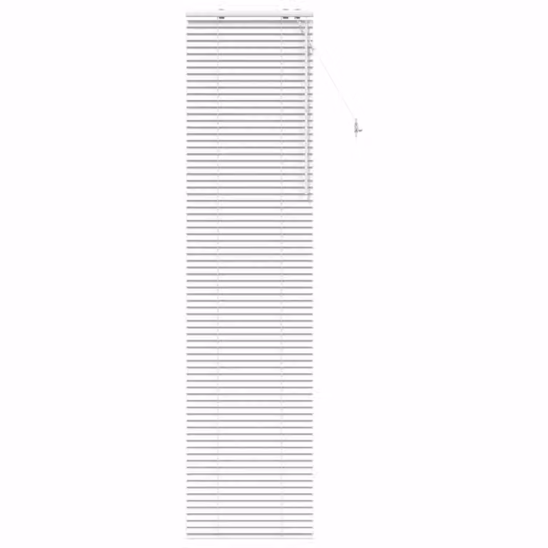 Persiana veneciana vidaXL de madera en color blanco, An/Al: 65 x 250 cm, con lamas de 35 mm