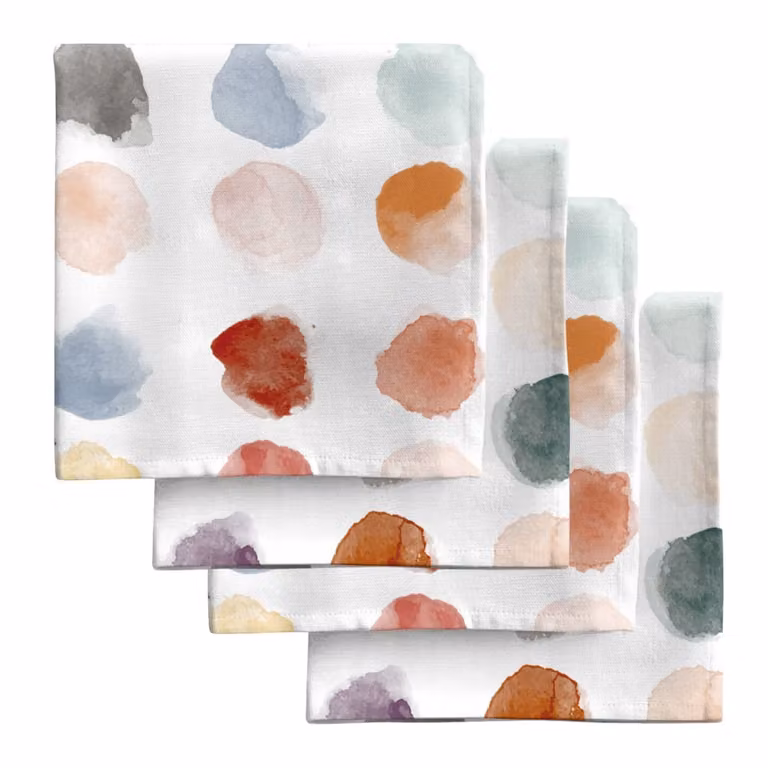 Pack de 4 servilletas de algodón Muare Home multicolor de 43 x 43 cm