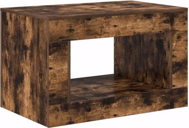 Mesa de madera de roble ahumado vidaXL para salón u oficina en color marrón