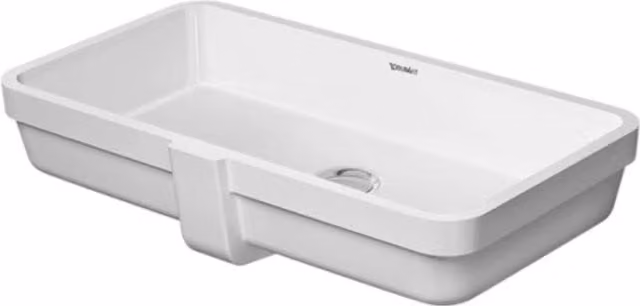 Lavabo empotrado Duravit Vero Air rectangular de cerámica blanca con rebosadero, An/P/Al: 60 x 31 x 15,875 cm