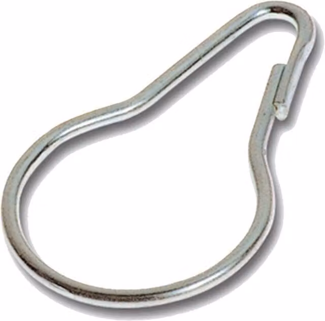 Pack de 100 ganchos de metal Minutex para cortina de ducha en acero inoxidable color plata de 30,5 mm