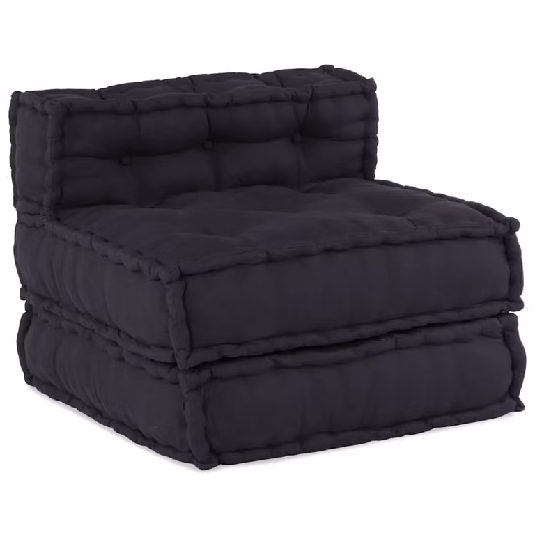 Sofá modular vidaXL tapizado en tela color antracita An/P/Al: 70 x 70 x 54 cm