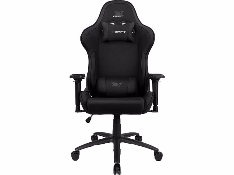 Silla gaming Drift DR110 en tejido transpirable con reposabrazos 4D y soporte cervical, color negro