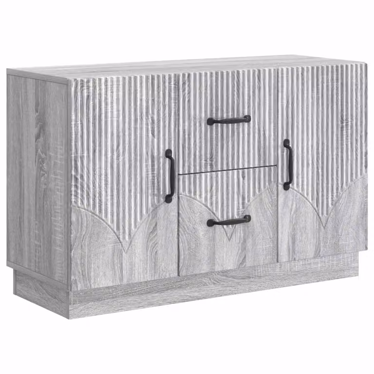 Aparador moderno vidaXL en color gris sonoma de madera de ingeniería An/P/Al: 89 x 34,5 x 57 cm