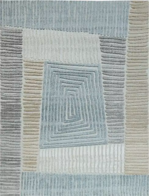 Alfombra Stylo para interior y exterior de diseño geométrico escandinavo, color beige, An/P: 80 x 150 cm