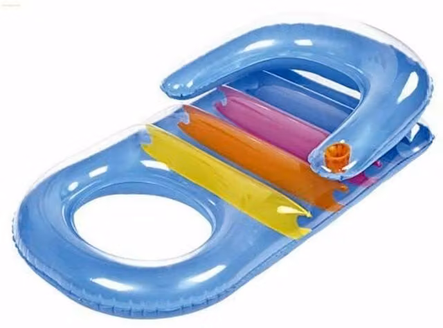 Colchón inflable multicolor Trade Shop Traesio con portabebidas para piscina y mar de 150 x 86 cm