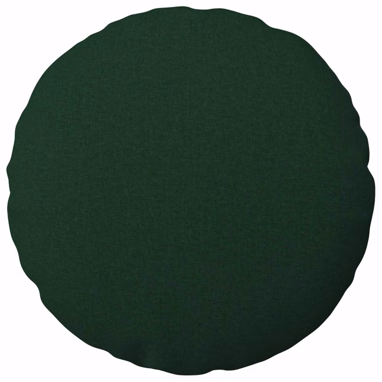 Set de 6 fundas de almohada redondas vidaXL HEERLEN en verde oscuro, Diámetro: 60 cm
