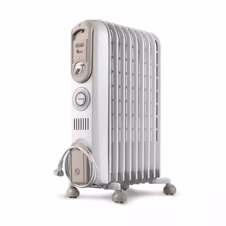 Radiador eléctrico de pie De'Longhi Vento V550918T.WB en color blanco