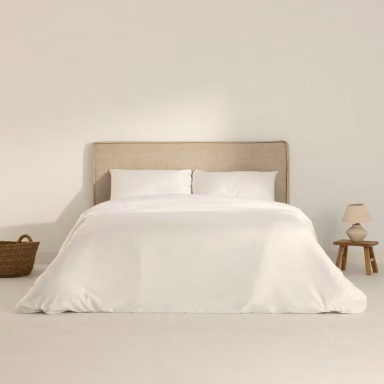 Funda nórdica reversible de percale de algodón 200 hilos, diseño minimalista liso, An/P/Al: 140 x 200 cm