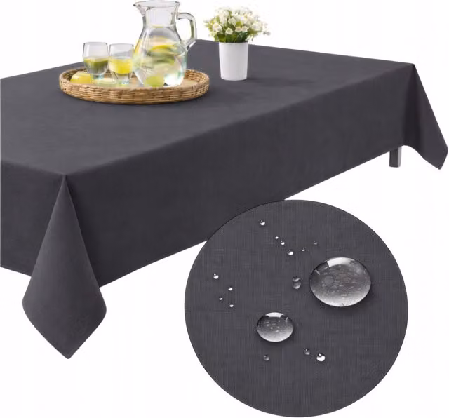 Mantel impermeable NOW-ART para mesa de terraza rectangular, color gris, An/P: 155 x 260 cm