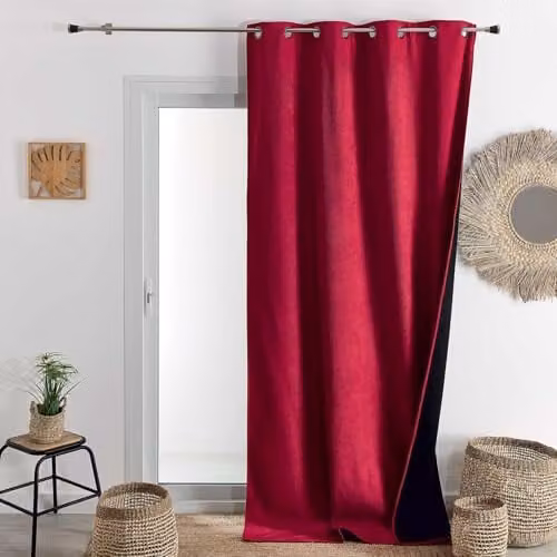 Cortina térmica y termoacústica HomeMaison.com blackout roja An/P/Al: 140 x 260 cm