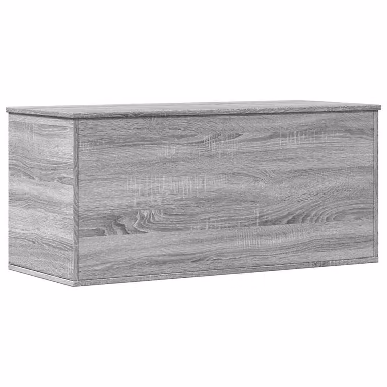 Caja de almacenaje moderna vidaXL de madera de ingeniería en color gris sonoma, An/P/Al: 100 x 42 x 46 cm