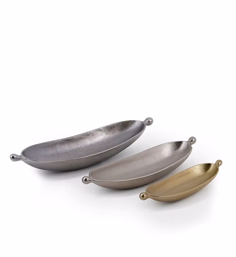 Set de 3 bandejas rectangulares de aluminio multicolor MOYCOR para mesa
