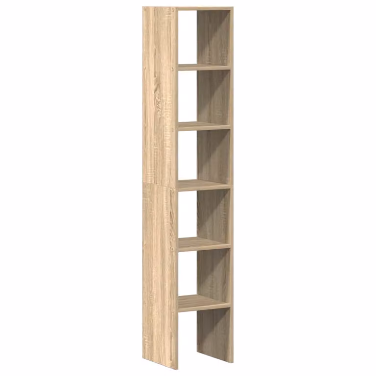 Set de 2 estanterías apilables de pared vidaXL en madera de ingeniería color roble sonoma An/P/Al: 80 x 30 x 30 cm