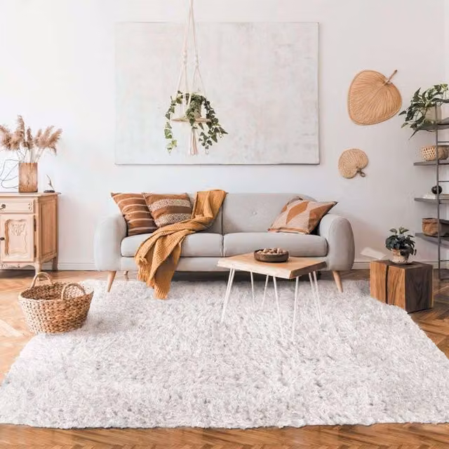 Alfombra de piel sintética The Deco Factory Wild en color blanco, An/P: 160 x 230 cm