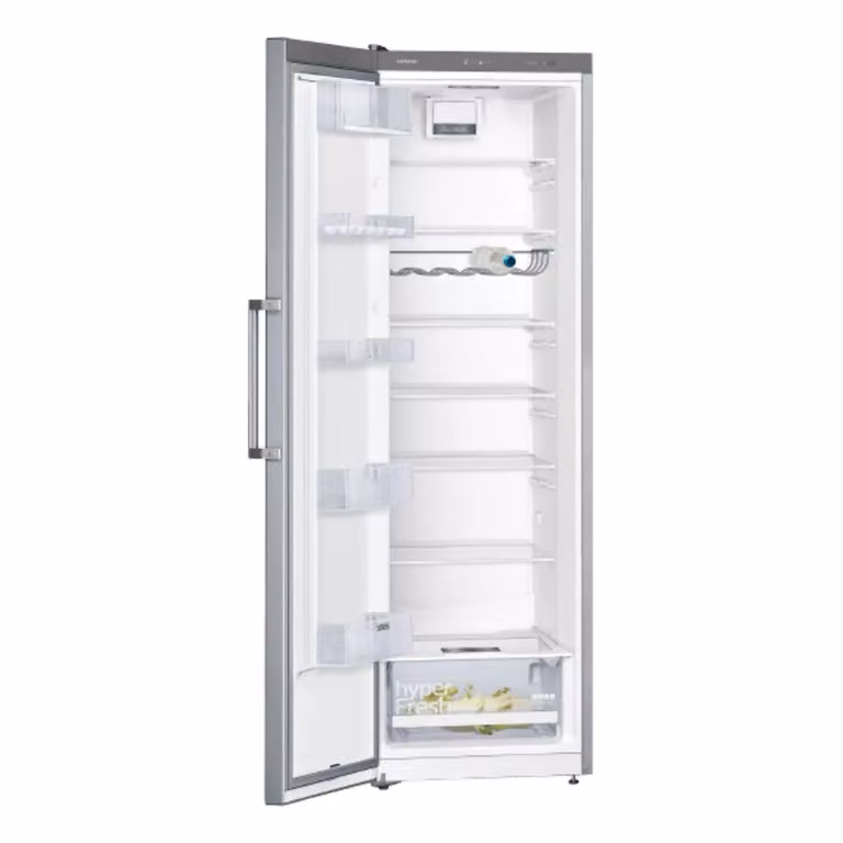 Frigorífico de una puerta Siemens KS36VVIEP en color plata y acero inoxidable, modelo de libre instalación con compresor, An: 60 cm, Al: 186 cm