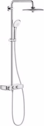 Sistema de ducha de columna con termostato Grohe Euphoria SmartControl 260, acabado cromado, con funciones de lluvia, chorro y masaje