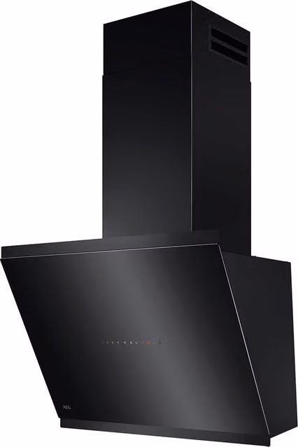 Campana decorativa AEG GV77D61SB en color negro con 760 m3/h, An: 60 cm, Al: 55 cm, P: 41 cm