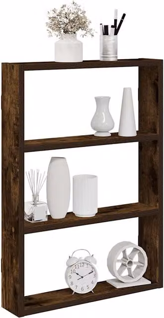 Estante de pared vidaxl en madera de roble color marrón An/P/Al: 60 x 43 x 9 cm