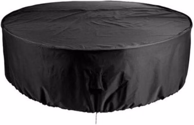 Funda impermeable y resistente a los rayos UV para sillas de patio o muebles de jardín en color negro, fabricada en poliéster y PVC, An/P: 120 x 75 cm