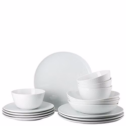 Juego de 16 cuencos para cereales Rosenthal en porcelana color blanco