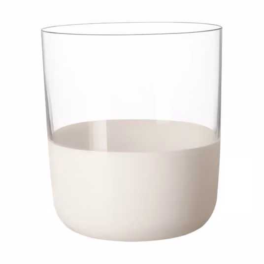 Juego de 4 vasos de whisky y cócteles Villeroy & Boch Manufacture Rock en cristal blanco mate de 250 ml