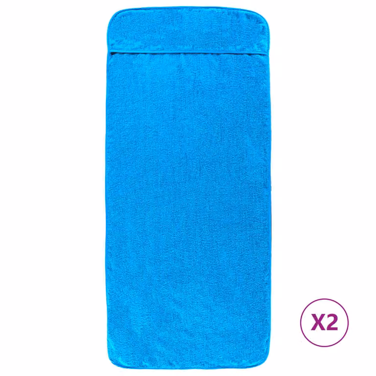 Pack de 2 toallas de playa vidaXL en color turquesa de tejido rizo con gramaje de 400 g/m², An/Al: 75 x 200 cm
