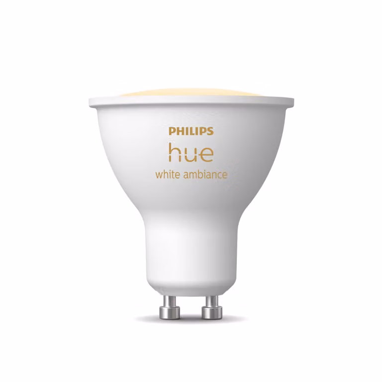 Philips Hue White Ambiance GU10 Foco LED Inteligente Bluetooth y Zigbee de 4,2 W con regulación de intensidad