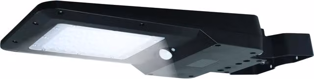 Lámpara de pie solar Cruiser de VELAMP con detector de movimiento, LED de 1600 lm y carga de 15W en color negro