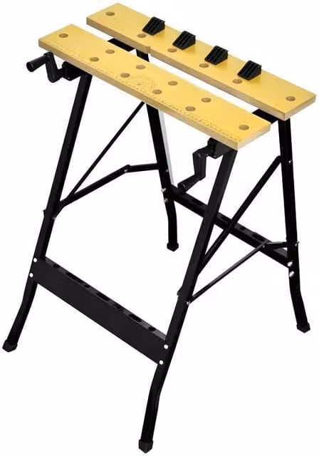 Banco de trabajo plegable con abrazaderas Helloshop26, tablero de madera MDF, multicolor