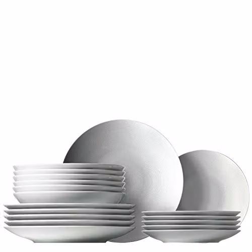 Juego de vajilla Thomas de Rosenthal de 18 piezas en porcelana color blanco