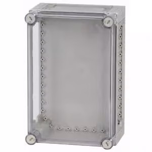 Estantería de pared Eaton CI43-150 en acero inoxidable, color gris y transparente, An/P/Al: 37,5 x 25 x 17,5 cm